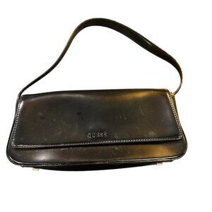 Black Guess Shoulder Bag — Y2K Minimalist Purse